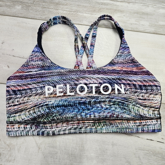 Peloton X Lululemon Digital Oasis Sports Bra Size 10 Colorful Activewear - Picture 1 of 7